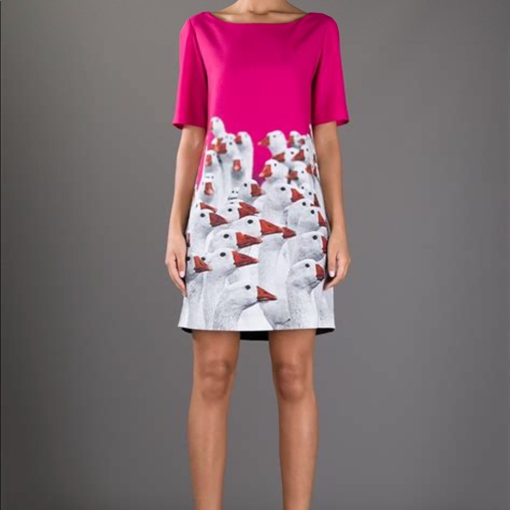 Moschino Cheap & Chic Goose Dress S 4 RARE Geese
